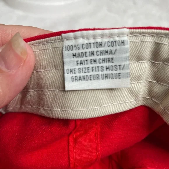 Bass Pro Shops Adjustable Hat Cap Red Cotton - Picture 7 of 7